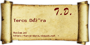 Tercs Dóra névjegykártya
